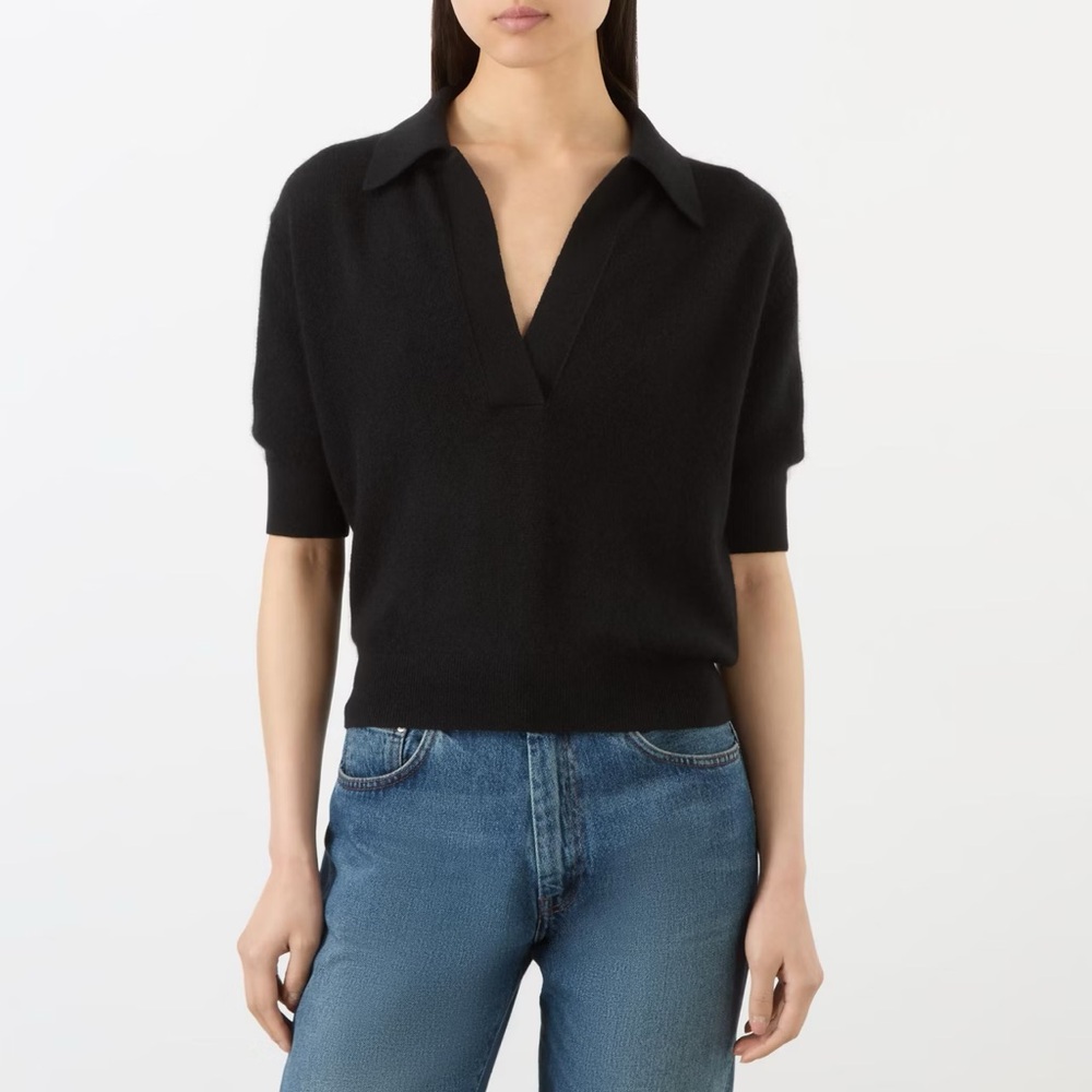 Michael Kors Fine-Knit MK Logo Short Sleeve Polo Shirt